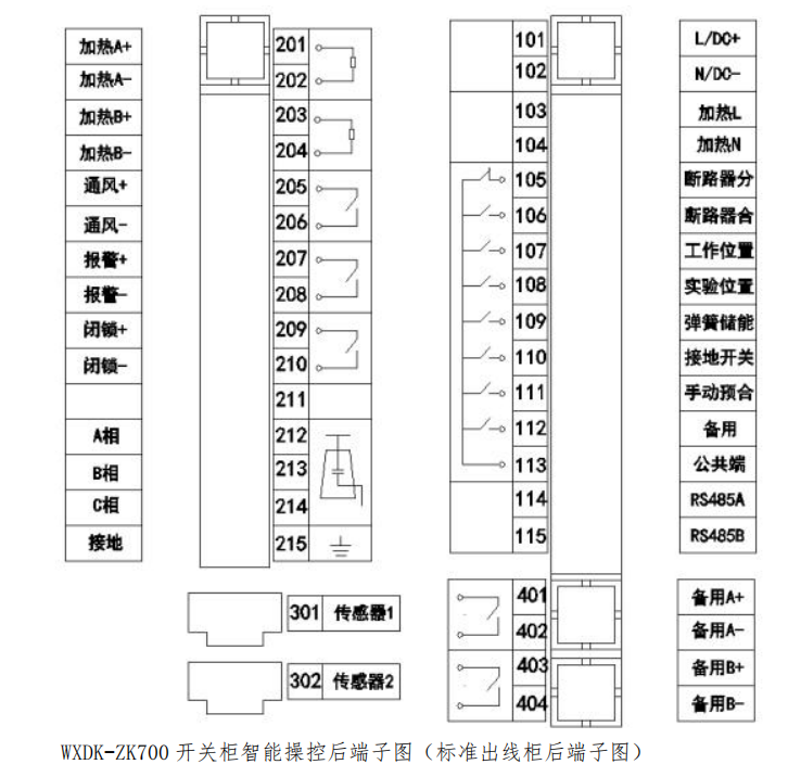 WXDK-ZK700B，后端子