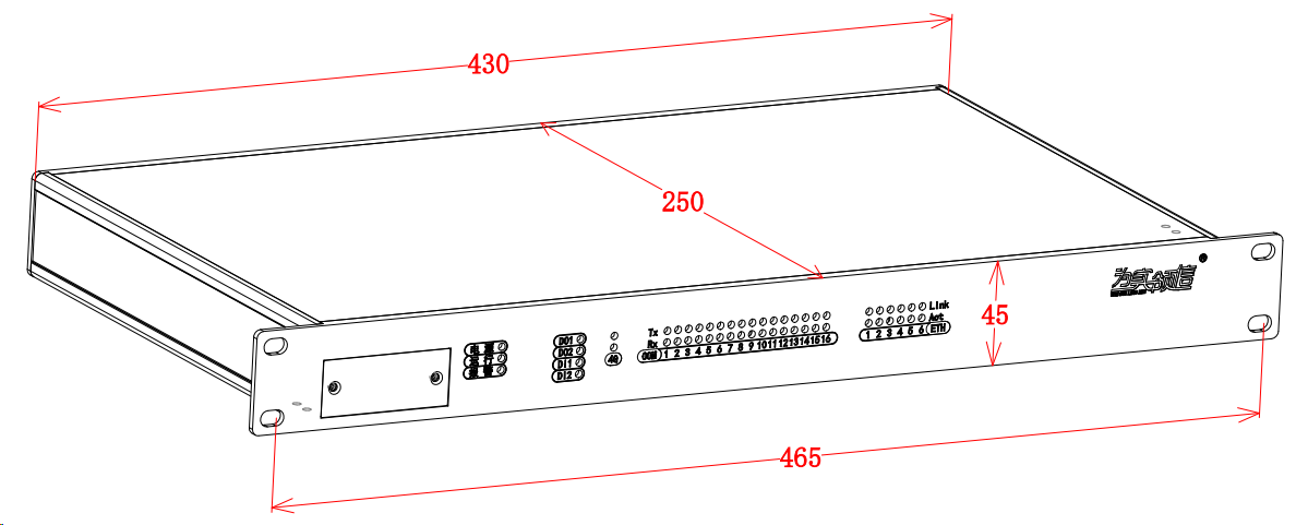 通讯管理机，WXDK-500E，装置尺寸图.PNG